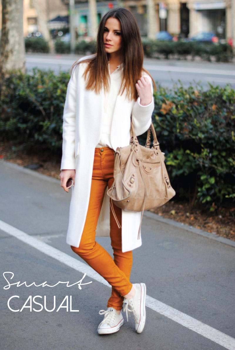 smart outfit with trainers